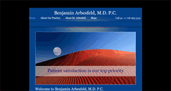 Desktop Screenshot of benarbesfeldmd.com